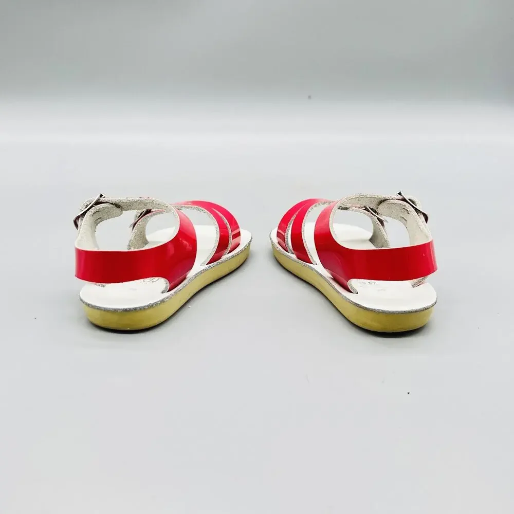 Sun-San by Salt Water Sandals Girl 3 Pink Patent Leather Surfer Buckle Strappy